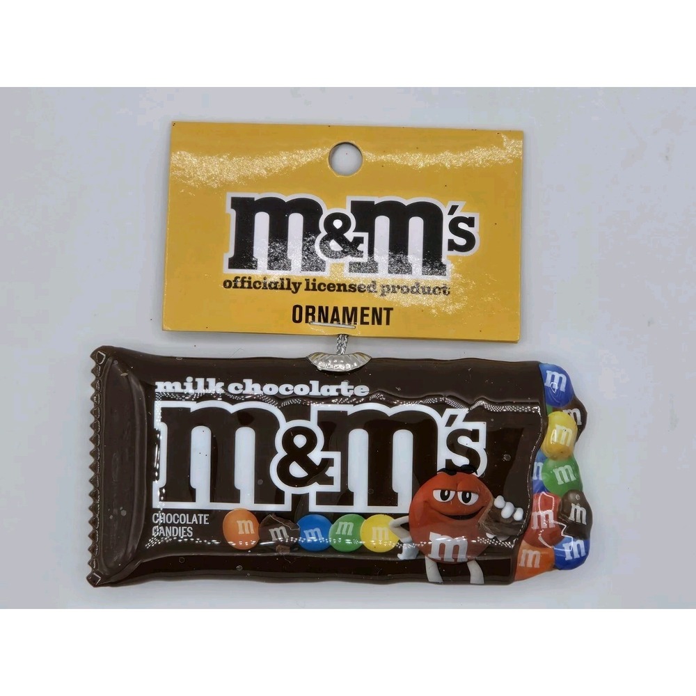 M & M's Candy Novelty Decoupage Christmas Tree Ornament by New‎ Ruz - NWT New
